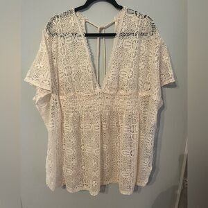 Xhilaration Lace Blouse - Cream